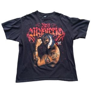 Vintage WWE Rey Mysterio Double Sided Graphic Tee Size XL